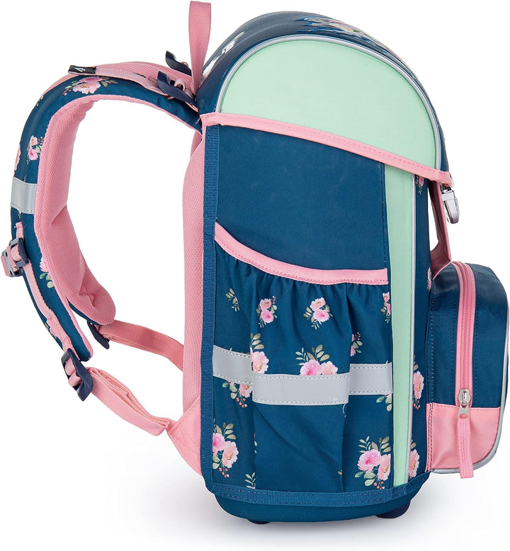 SCOOLSTAR Schulranzen Einhorn Mädchen 1 Klasse Tornister Schulrucksack Schultasche SET 3 teilig inkl
