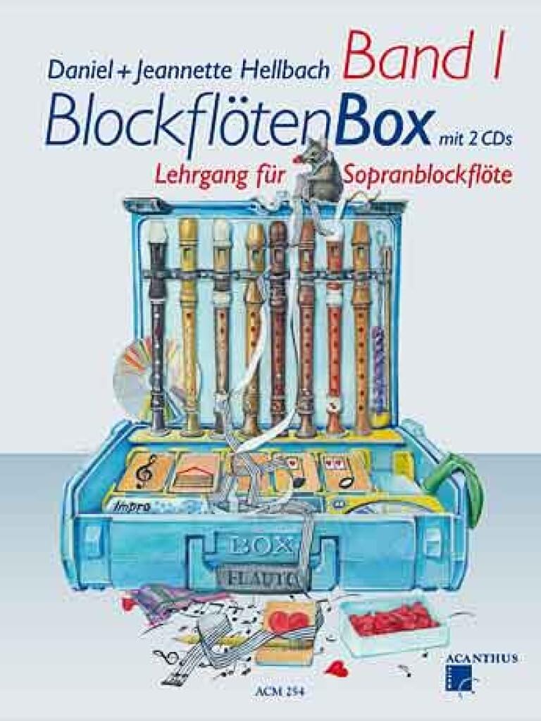 Blockflötenbox Band 1 + Tuyama® Blockflöte Starterset TFS-18D deutsches Griffweise aus Holz Acanthus