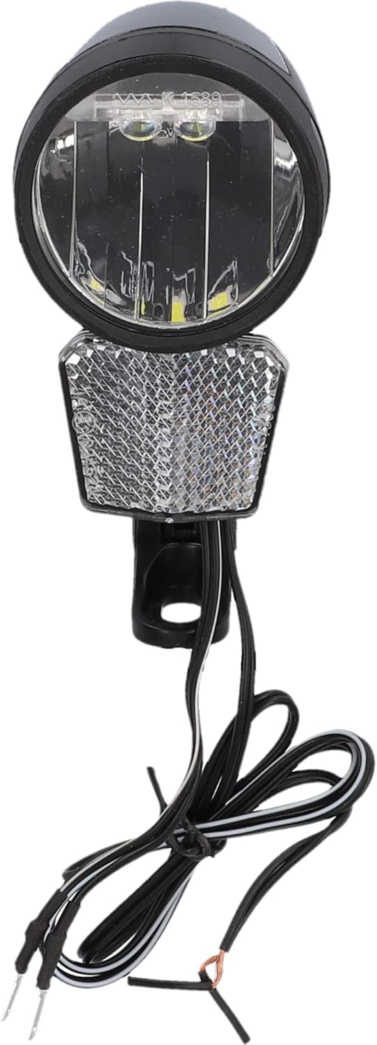 FISCHER Dynamo LED-Scheinwerfer 80 Lux mit Kabel, Fahrrad-Leuchtenset, Fahrrad-Beleuchtung, Fahrradz