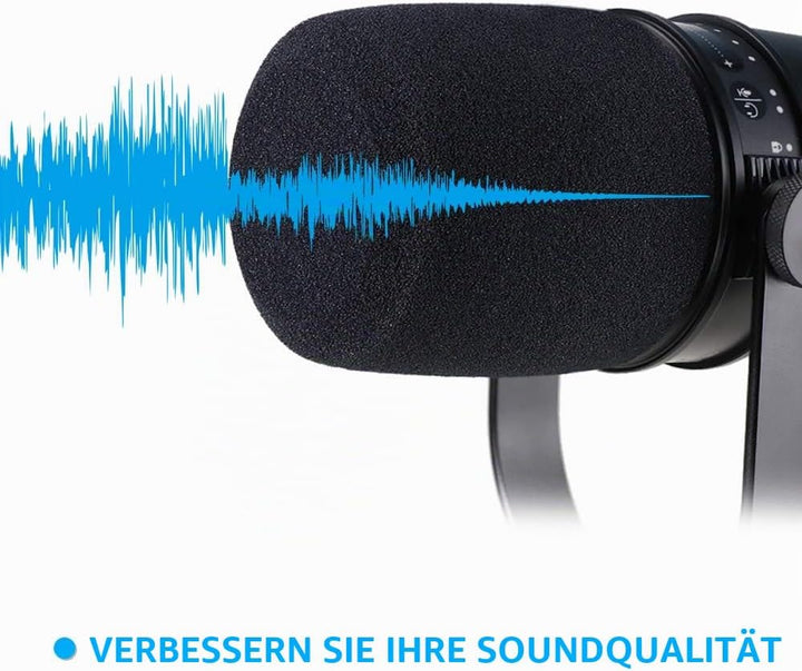 SUNMON Mikrofonarm Boom Arm für MV7 Set, Boom arm mit Schaumstoff-Windschutz für Streaming Podcast T