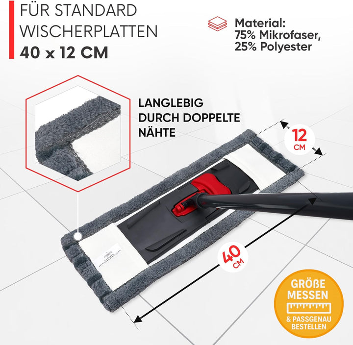 Wischmopp Bezug für Starke Verschmutzungen - Bodenwischer, Wischbezug von WOWtowelz – 40 cm Variante