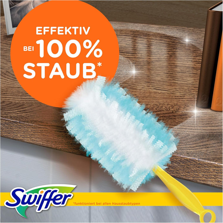 Swiffer Staubmagnet Starter-Set (1 Griff + 15 Nachfülltücher) Fängt Und Schliesst 3-mal Mehr Staub U
