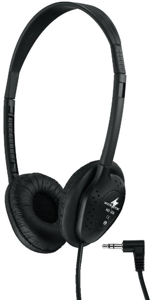 MONACOR MD-306 Stereo-Kopfhörer in Schwarz