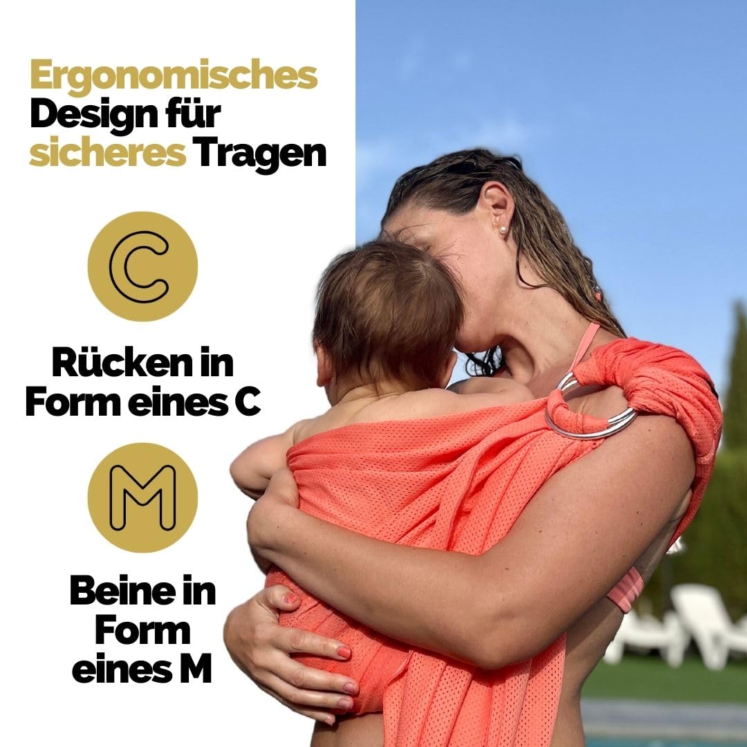 Amarsupiel | Baby-Wasserträger | Baby Wasser Schultergurt | Ultraschnell trocknende | Ergonomische B