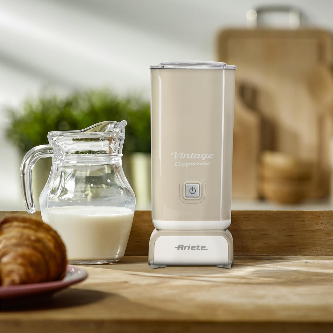 Ariete Vintage Cappucino 2878, Retro Elektrischer Milchaufschäumer im Retro-Stil für Cappuccino & He