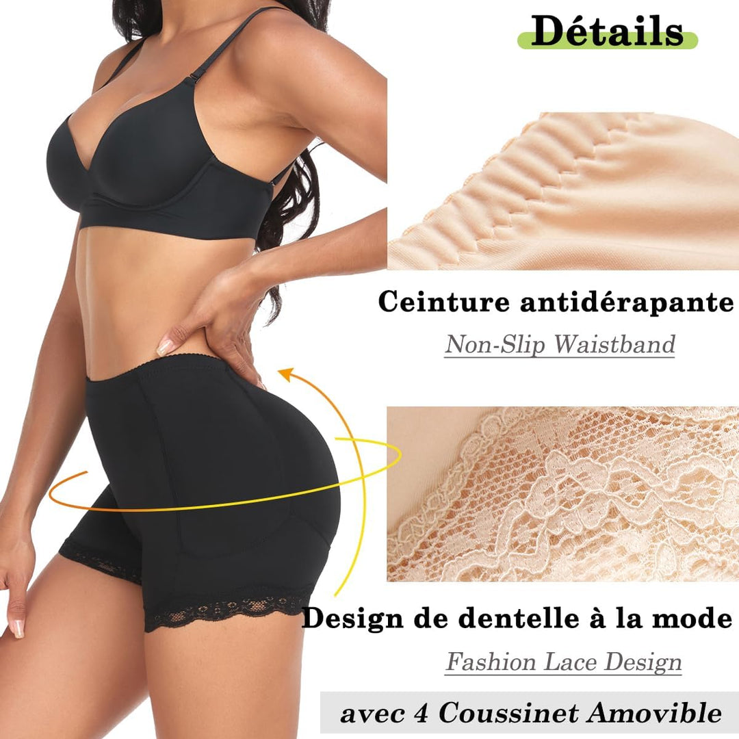 Damen Push Up Po Butt Lifter Gepolstert Hip Enhancer Padded Miederhose Shapewear Figurformend Mieder