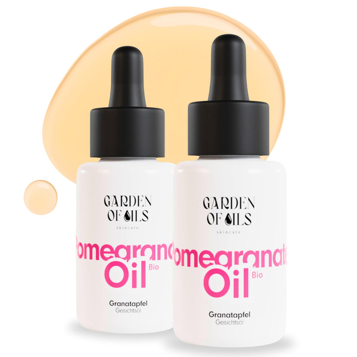 Granatapfel Gesichtsöl BIO (2x30ml Geschenkset) - Garden of Oils® - Vitalisierend &amp; straffend - Gran