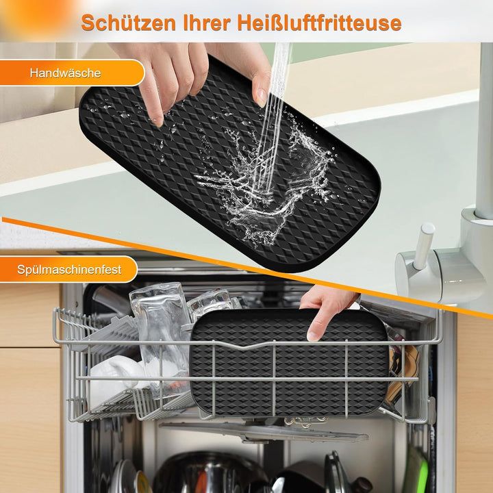 Heissluftfritteuse Silikonmatte Zubehör für Ninja Foodi MAX Dual Zone 9.5l AF400EU, Airfryer Silikon