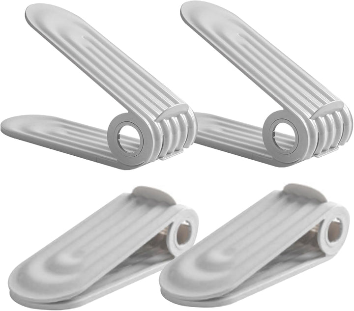 Schuhschlitz-Organizer, 4 Stück, Verstellbarer Schuhstapler, 4 Ebenen, PP, platzsparend, zweilagige