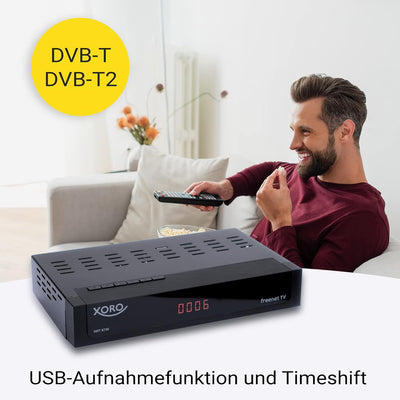 DVB-C/T2 Combo Receiver XORO HRT 8730 Hybrid mit USB Mediaplayer, PVR Ready, Timeshift, integriertes