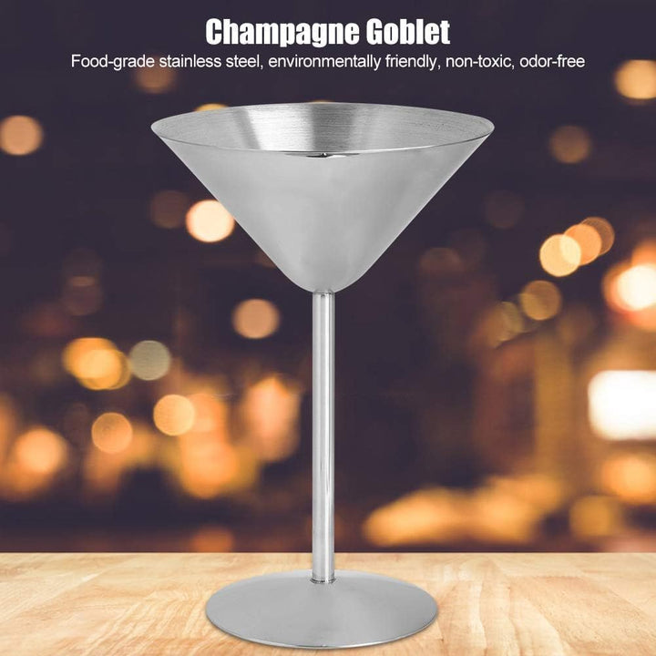 Edelstahl Cocktail-Gläser, 2 Stück Martini-Gläser Metall-Cocktailgläser, Edelstahl-Cocktailkelche, C