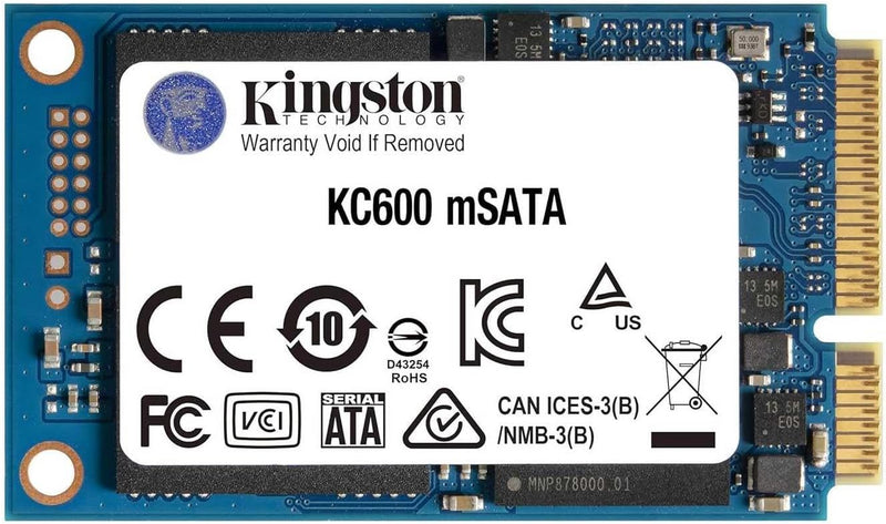 Kingston KC600 SSD 512GB SATA3 mSATA - SKC600MS/512G 512GB mSATA Nur Laufwerk, 512GB mSATA Nur Laufw