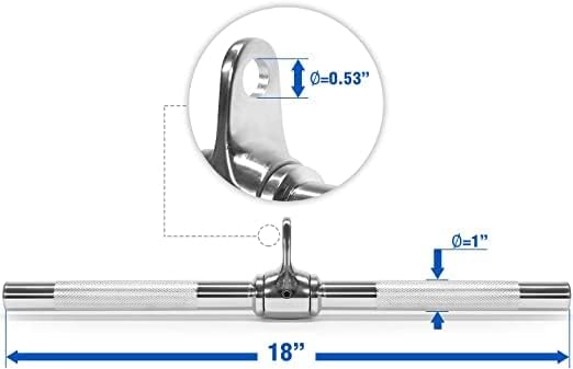 Yes4All LAT-Pull-Down-Kabelaufsatz, Trizeps-Pressstange, V-förmige Stange mit Diamant-Rändelgriff, B