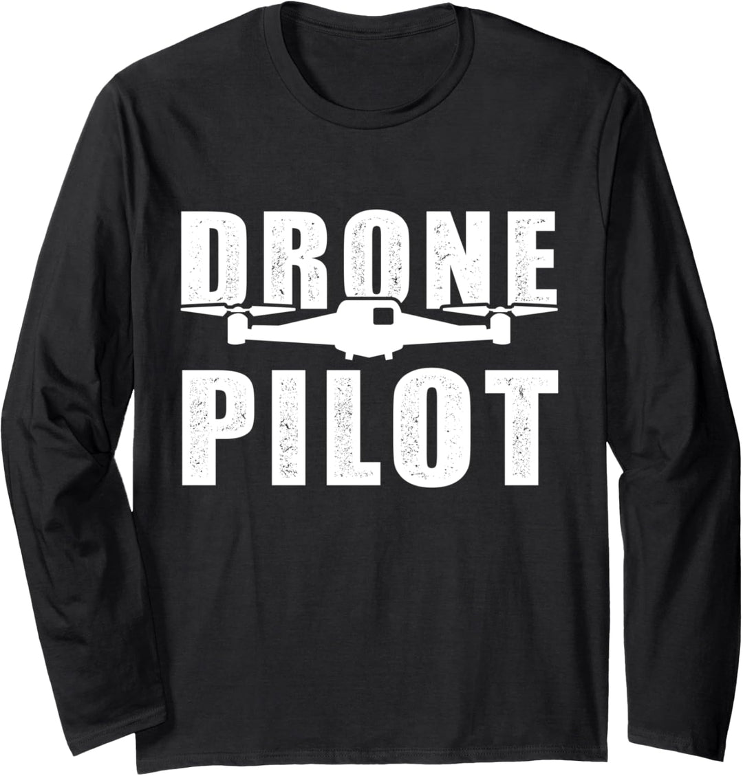 - Drone Pilot - Drohne Quadrocopter Design Langarmshirt