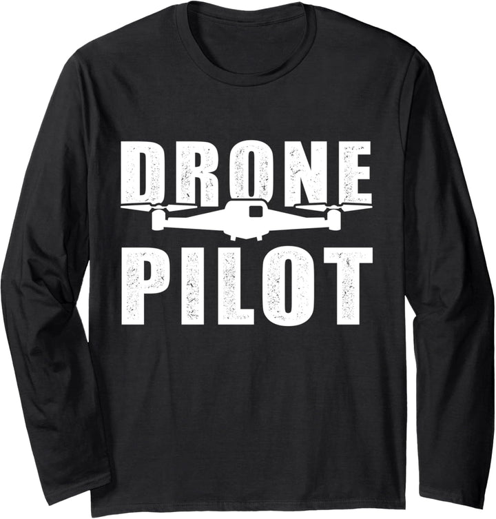 - Drone Pilot - Drohne Quadrocopter Design Langarmshirt