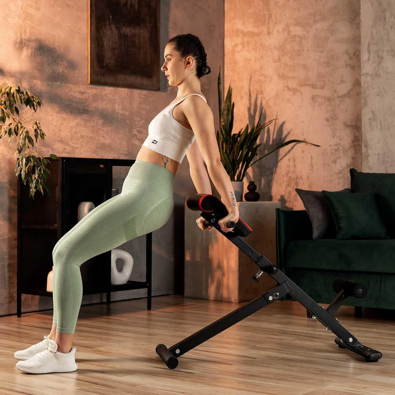 Hop-Sport Rückentrainer Hyperextension 45° Bauchtrainer HS-1016 klappbares Fitnessgerät für