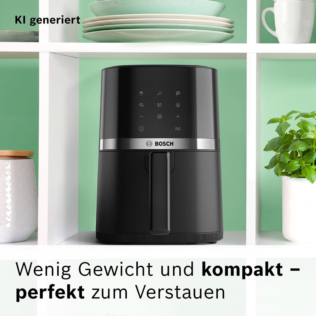 Bosch Heissluftfritteuse Serie 2, 4 L grosser Korb für bis zu 2 Personen, Kleine Heissluftfritteuse,
