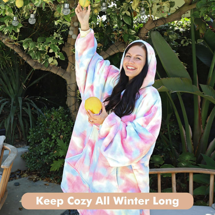 Catalonia Classy Oversized Sherpa Hoodie Decke, grosses Kapuzen-Sweatshirt für Frauen, weiche gemütl
