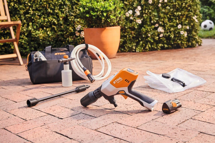 STIHL Akku-Druckreiniger RCA 20, mit 2X Akku AS 2 und Ladegerät AL 1 | Druckreiniger | Akku | Perfek