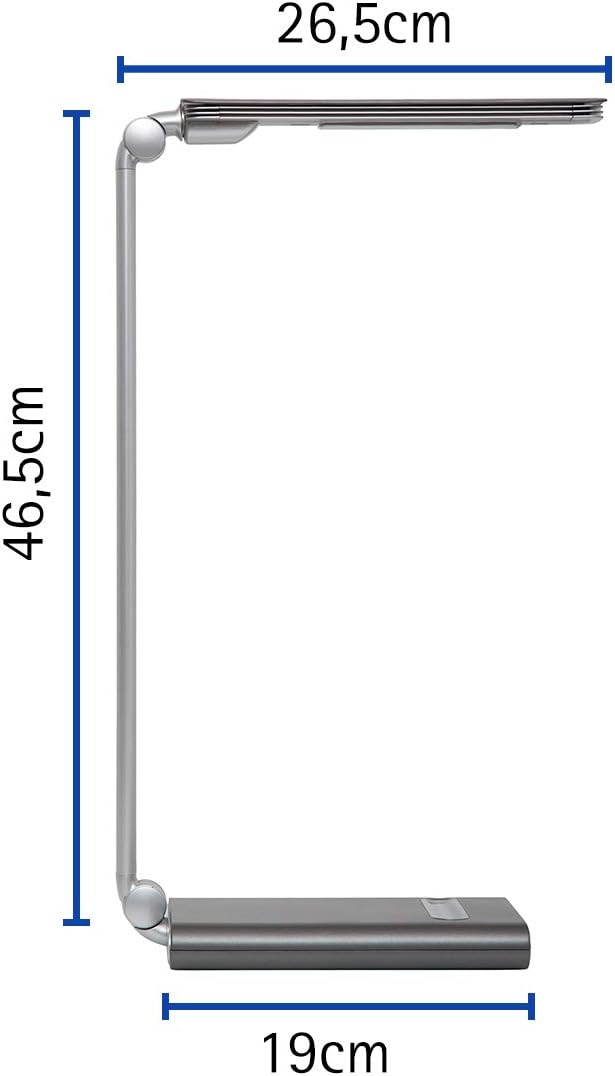 Maul LED-Tischleuchte Maulpure | Schreibtischlampe dimmbar | Tageslichtlampe für Büro mit USB zum Au