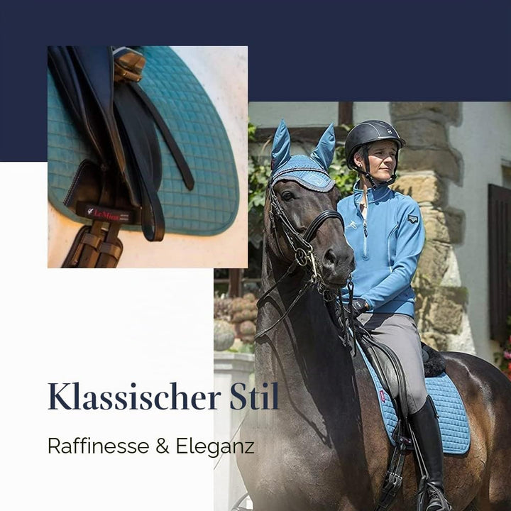 LeMieux X-Grip Silicone Dressage Square Dressurschabracke L Schwarz, L Schwarz