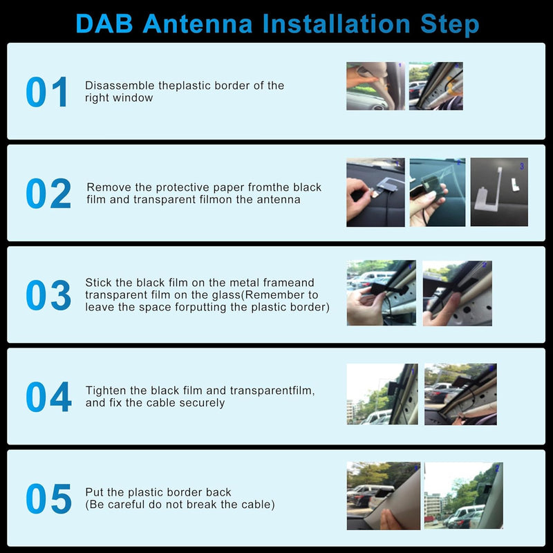 Rimoody DAB DAB+ Auto Empfänger Adapter DAB Antenne Digital für Autoradio Empfänger Adapter mit Ante