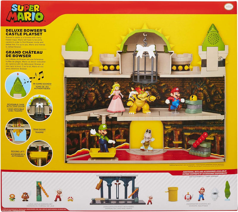 Jakks Pacific - JPA40020 - Nintendo Super Mario grosses Spielset - Bowser´s Schloss - inkl. 6cm Bows
