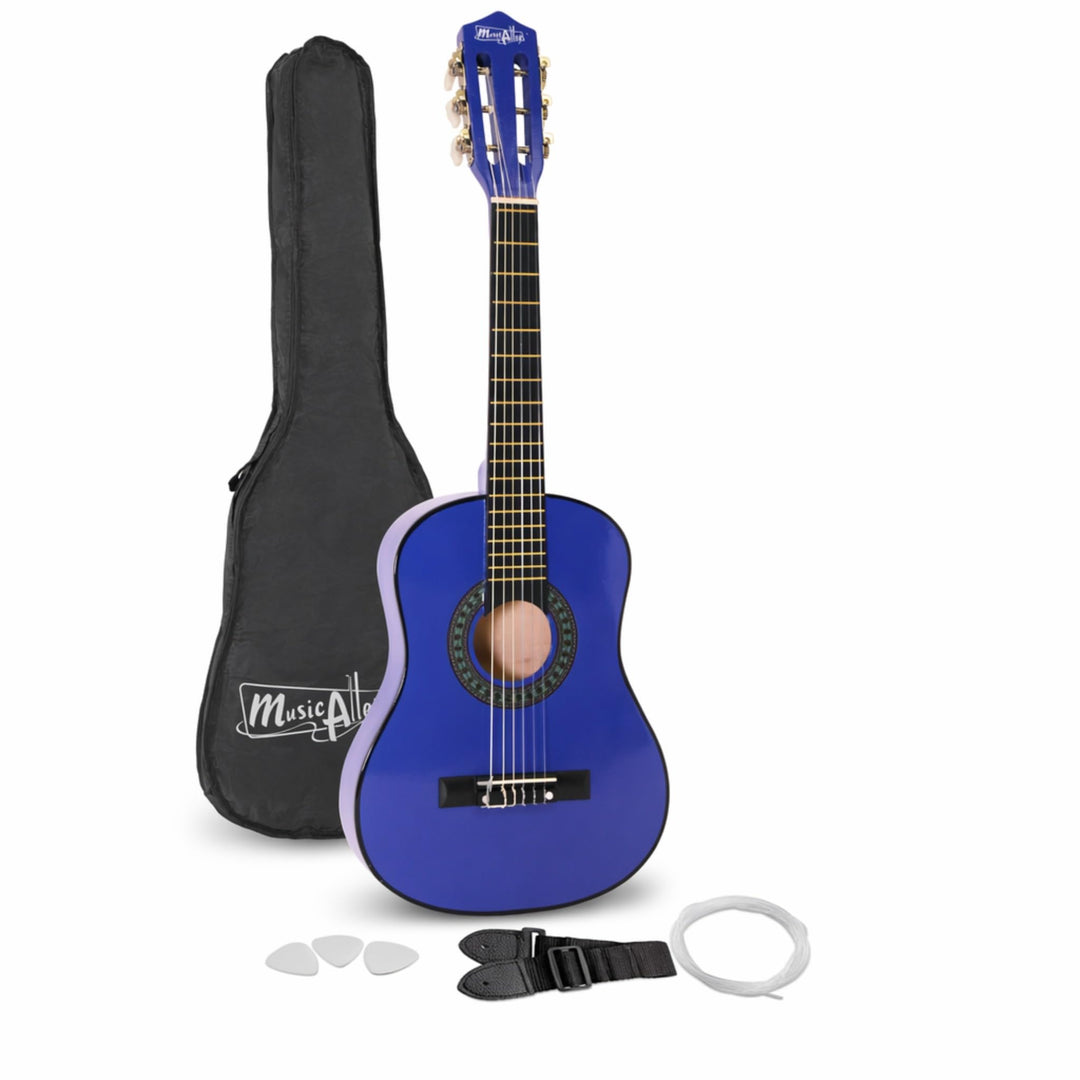Music Alley MA-52 Classical Acoustic Guitar Kids Guitar and Junior Guitar Blue, Blue