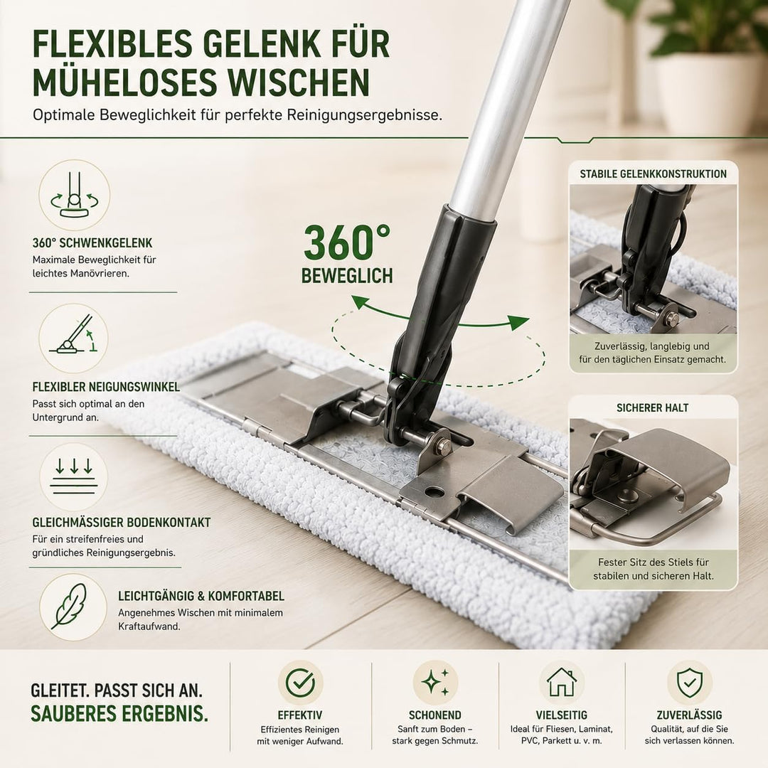 Bodenexpress Bodenwischer Halter Metall kompatibel Hara 42 cm | Kompatibel mit Hara und weiteren Wis