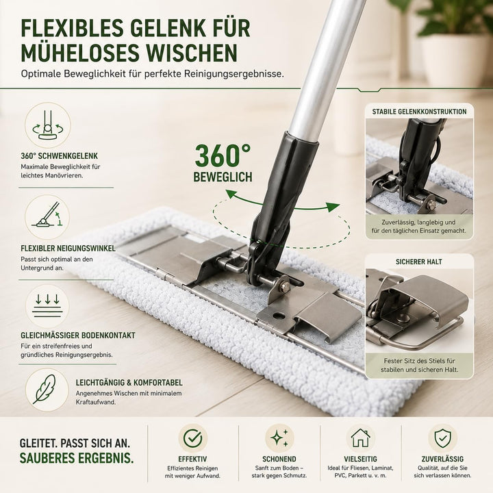 Bodenexpress Bodenwischer Halter Metall kompatibel Hara 42 cm | Kompatibel mit Hara und weiteren Wis