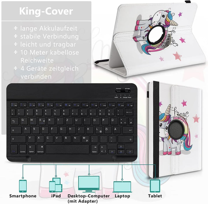 Tablet Hülle kompatibel mit Blackview Tab 20 16 15 13 12 11 10 Pro 9 8 8E Tasche Schutzhülle Bluetoo
