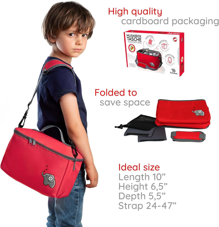 fantifant Musikbox Tasche für Toniebox [ + Netzbeutel für Tonie Aufbewahrung ] Flexible TRANSPORTTAS