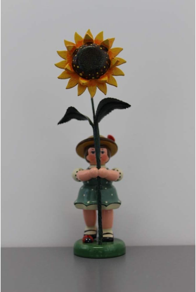Hubrig-Volkskunst Blumenmädchen mit Sonnenblume * Höhe 11cm