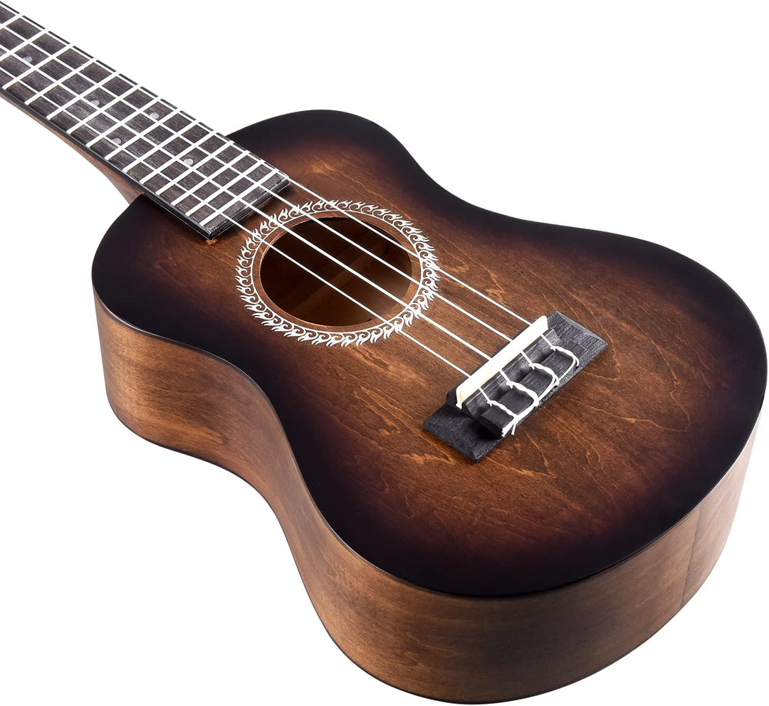 Winzz Ukulele Konzert 23 Zoll Braun, Ukulele Anfänger Set für Erwachsene Kinder, Einzigartiges Farbd