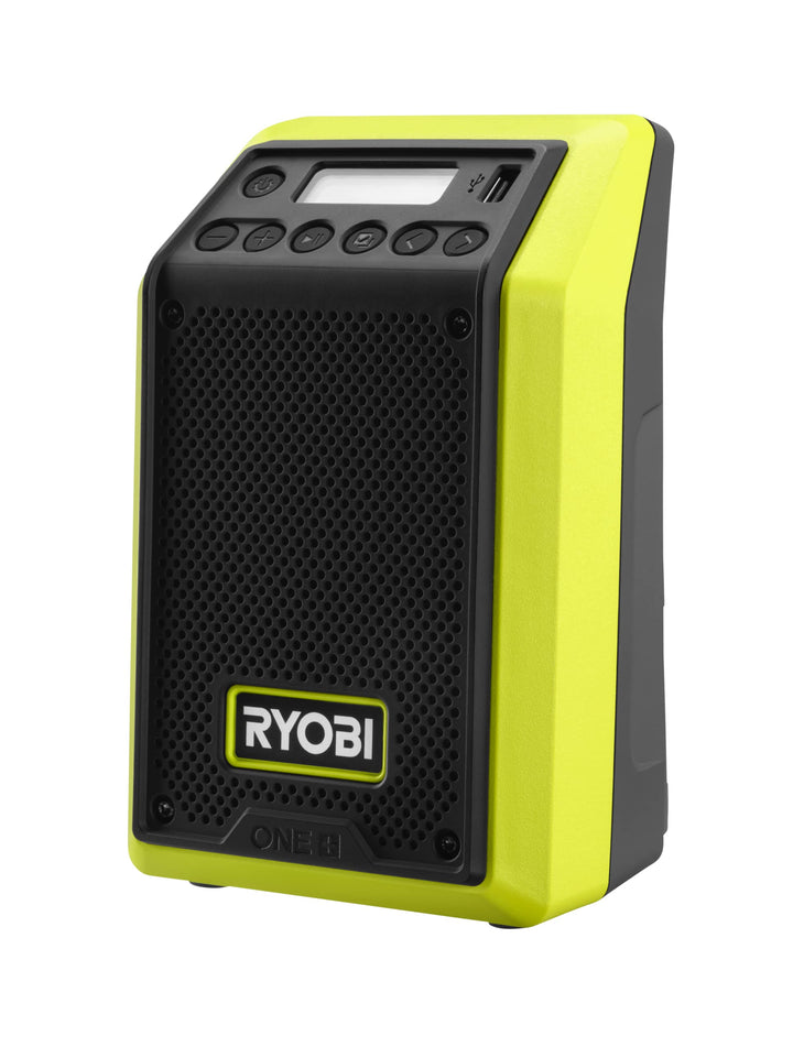 RYOBI 18V ONE+ Bluetooth-Radio RR18-0 (10 W Ausgangsleistung, ohne Akku und Ladegerät), Grün