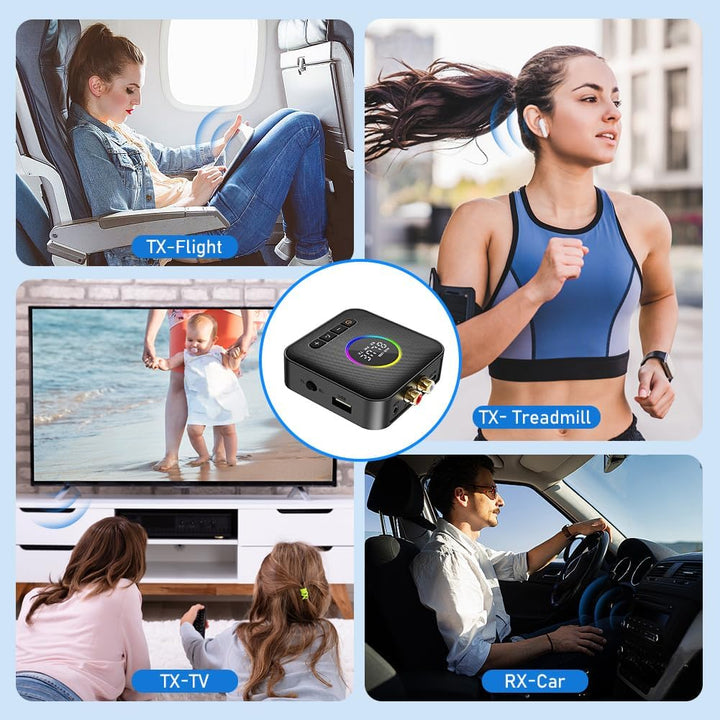 AXFEE Bluetooth 5.4 HiFi Empfänge, 2-in-1 Bluetooth 5.4 Sender & Empfänger, für Musik-Streaming-Soun