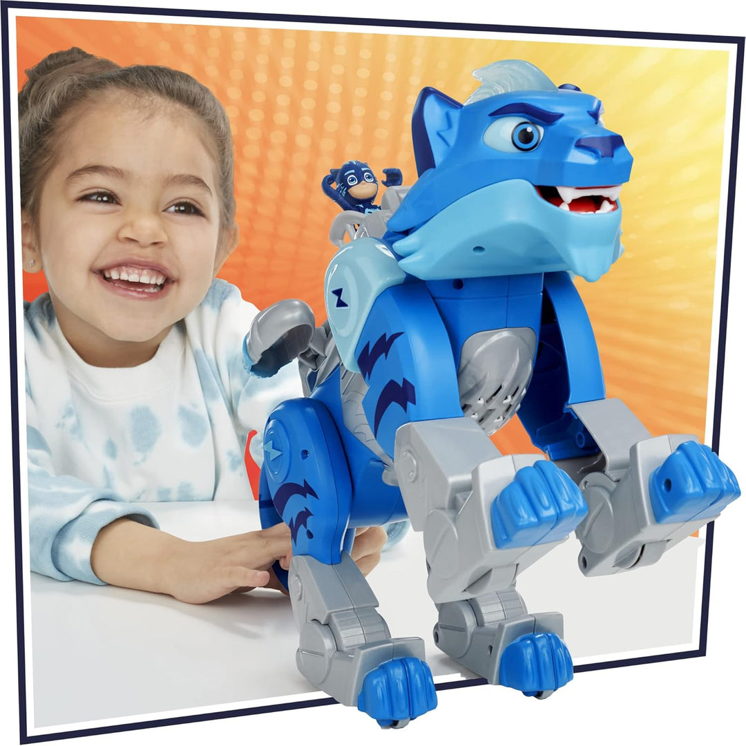 PJ Masks Hasbro Animal Power Charge and Roar Power Cat, Interactive Toys with 20+ Lights and Sounds,