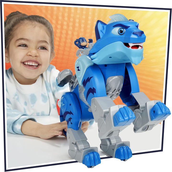PJ Masks Hasbro Animal Power Charge and Roar Power Cat, Interactive Toys with 20+ Lights and Sounds,