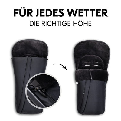 Hauck Universal Fusssack für Buggys und Fahrradanhänger, Warmes Fleece, Einfache Installation mit 5-