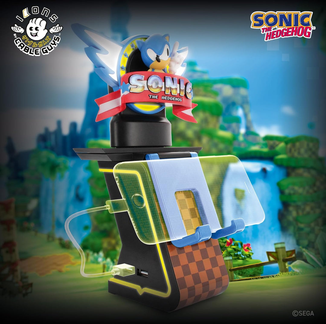 Cableguys Ikon Light Classic Sonic The Hedgehog Spielfigur — Zubehör für Controller oder Smartphone-