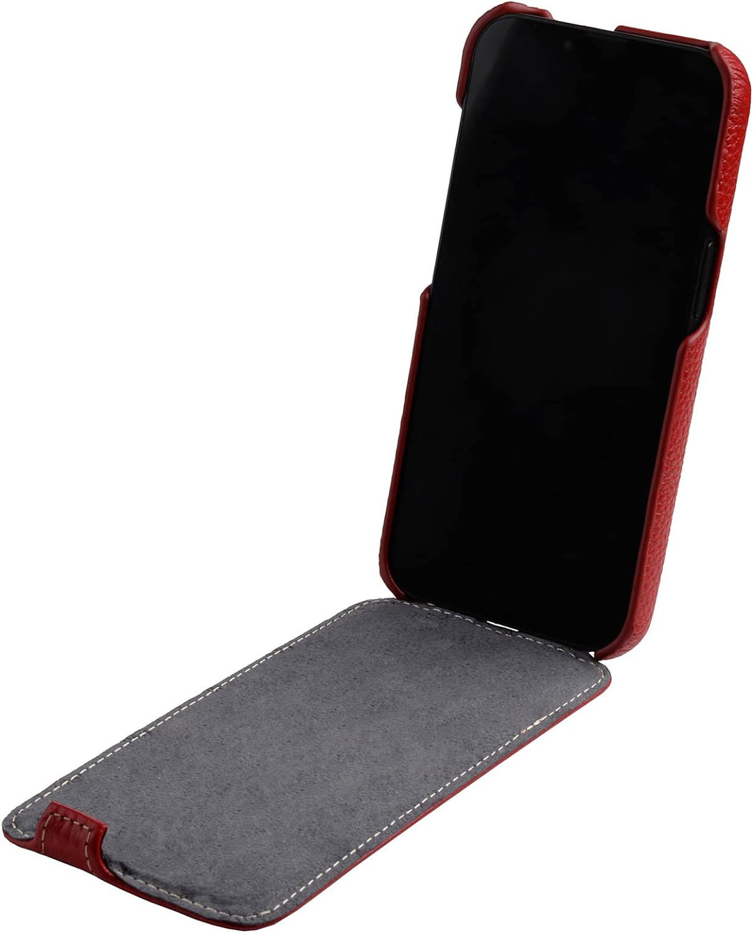 Mobiskin Hülle passend für Apple iPhone 14 (6,1 Zoll), Handyhülle mit beschichtetem Leder, Case, Sch