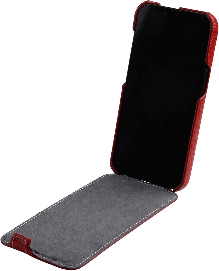 Mobiskin Hülle passend für Apple iPhone 14 Plus (6,7 Zoll), Handyhülle mit beschichtetem Leder, Case