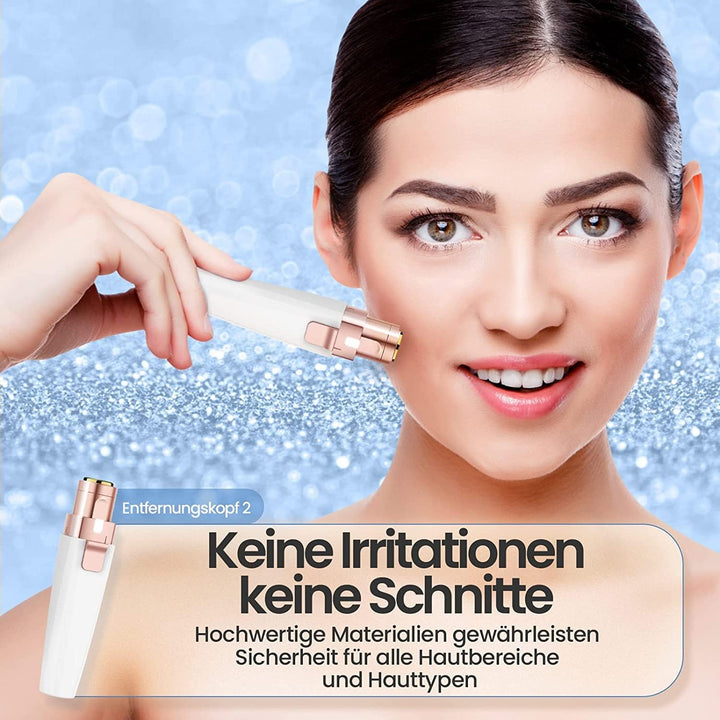 Augenbrauen Trimmer, 2 in 1 USB Augenbrauenrasierer Elektrisch und Gesichtshaarentferner für Frauen,
