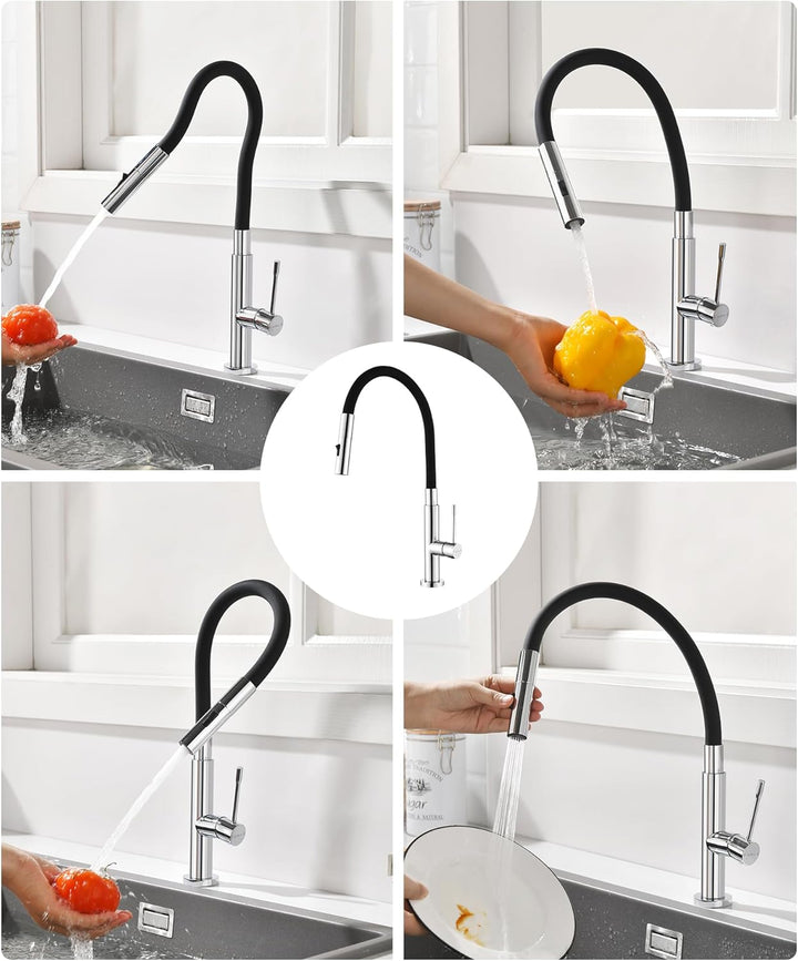 Wasserhahn Küche Mit 2 Wasserstrahlarten,Küchenamatur mit Flexibler Auslauf mit 2 Strahlarten,Mischb