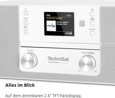 TechniSat DIGITRADIO 371 CD BT - Stereo Digitalradio (DAB+, UKW, CD-Player, Bluetooth, Farbdisplay,