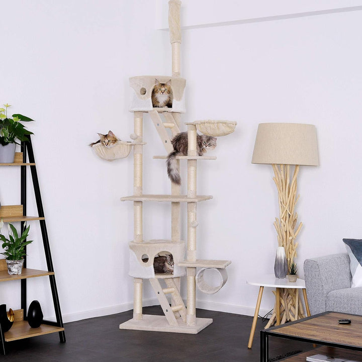 lionto by dibea Kratzbaum XXL Kletterbaum Katzenkratzbaum Katzenbaum höhenverstellbar Farbe