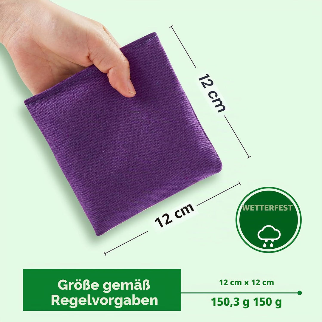 JOYIN 16 Cornhole Sitzsäcke zum Werfen Set 12x12cm Sitzsäcke Werfen 16Stk Bean Bags Wurfspiel Kinder
