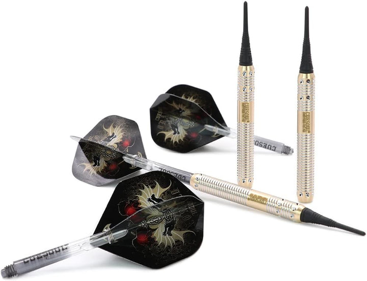 CUESOUL 16 Grams Deluxe Soft Tip Darts Set with Luxury Case（Dragon Series） JL-STL-B1103+D604, JL-STL