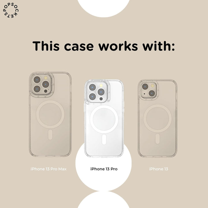 PopSockets: PopCase Kompatibel mit Magsafe - Hülle für iPhone 13 Pro mit Abnehmbarem PopGrip Slide S