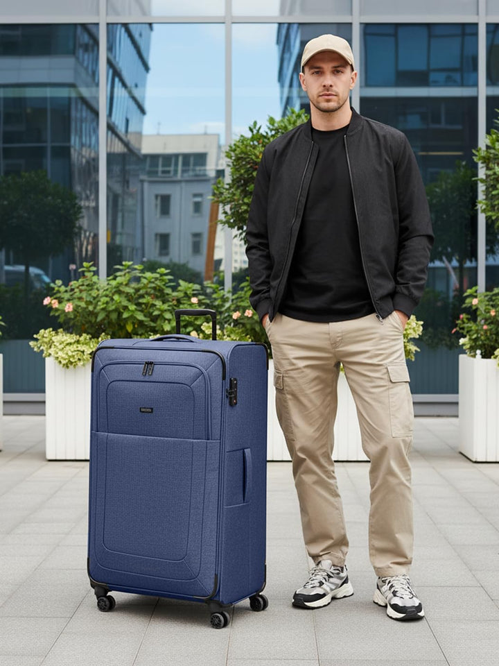 REDOLZ XL Jumbo 4-Rollen Koffer sehr gross 52 x 30 x 90 cm [Sondergrösse] Check-in Trolley mit TSA-S